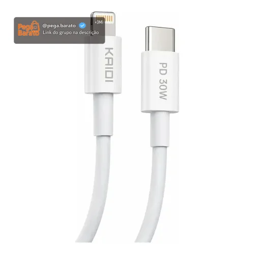 Cabo Carregador Usb-c Lightning Pd 30w Kaidi Para Iphone