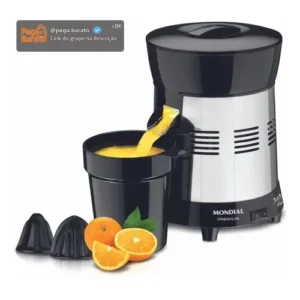 Extrator de Sucos E-10 Turbo Premium Com Potência De 250W Cor Preto e Inox Mondial - Imagem 1