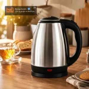 Chaleira Elétrica Inox 1,8L 1500W Aquecimento Rápido Automática - Imagem 1