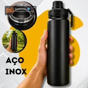Garrafa De Água Termica 800ml Café Inox Copo Frio E Quente - Imagem 1