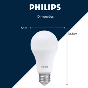 Kit 10 Lampada Led Bulbo Philips 9w Branco Quente 3000k E27 100/240v - Imagem 9