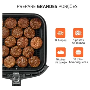 Fritadeira elétrica sem óleo Mondial Cozinha AFN-50 5L preta e inox - Imagem 4