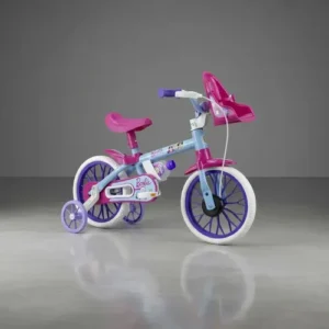 Bicicleta da Barbie Nathor Aro 12 Rosa Infantil Meninas c/ Rodas de Treinamento - Imagem 2