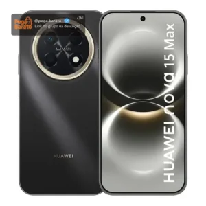 Smartphone Huawei Nova 15 Max 8gb+256gb Câmera Ryyb Ultra Nítida De 50 Mp Corpo Extra Durável Super Bateria De 8.500 Mah Tela Oled Vívida De 6,84 Botão X Preto - Imagem 1