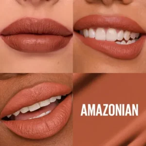 Batom Líquido Matte Longa Duração 16H Não Transfere Cor Intensa Acabamento Matte Confortável Aplicador Preciso Cor 70 Amazonian Nude Amarronzado SuperStay Matte Ink Maybelline NY 5ml - Imagem 2