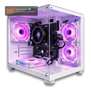 Pc Gamer Ryzen 7 5700g Rgb Aquário Branco Wi-fi Ultra Rapido - Imagem 1