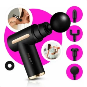 Massageador Pistola Elétrica Profissional Muscular Portátil Aparelho Fisioterapia Corporal 6 Velocidades 4 Cabeças De Massagem Alívio Dores Relaxamento Liberação Recuperação Muscular Nixzen - Imagem 1