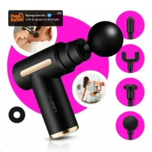 Massageador Pistola Elétrica Profissional Muscular Portátil Aparelho Fisioterapia Corporal 6 Velocidades 4 Cabeças De Massagem Alívio Dores Relaxamento Liberação Recuperação Muscular Nixzen - Imagem 1