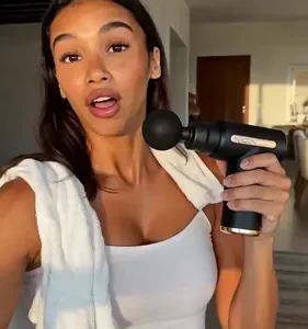 Massageador Pistola Elétrica Profissional Muscular Portátil Aparelho Fisioterapia Corporal 6 Velocidades 4 Cabeças De Massagem Alívio Dores Relaxamento Liberação Recuperação Muscular Nixzen - Imagem 2