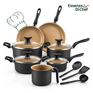 Conjunto Panelas Antiaderente 10 Peças Teflon Várias Cores - Imagem 1