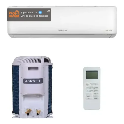 Ar Condicionado Split Hi Wall Agratto Zen Top Inverter 12.000 Btus Frio R-32