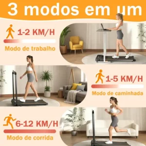 Esteira Elétrica Plana Residencial Preta Cor Preto Bluetooth - Imagem 4