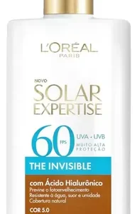 Protetor Solar Facial FPS 60, Textura Aquosa Ultraleve, Proteção Avançada Anti-Idade, Cor 5.0, Expertise The Invisible L’Oréal Paris Solar 40g - Imagem 1