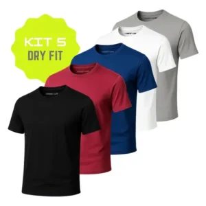 Kit 5 Camisa Masculina Termica Academia Dry Fit Malha Fria - Imagem 2