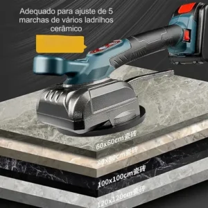 Maquina Assentar Piso Porcelanato Sem Fio Vibratória Ventosa 2 Baterias 48v Bolsa Transporte - Imagem 8